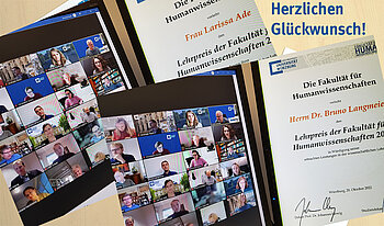 Die Preisträger:innen 2022 (Bild: Fakultät für Humanwissenschaften, Universität Würzburg)