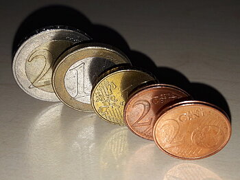 Bild von verschiedenen Euro-Münzen (Foto: Fakultät)