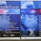 Werbeplakate für Veranstaltungen im Röntgenjahr 2020.