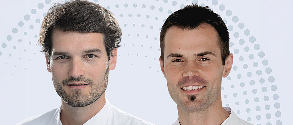 Prof. Dr. Thomas Fischer (rechts) und Dr. Moritz Huttelmaier vom Uniklinikum Würzburg wollen Vorhofflimmern in Zukunft gezielter diagnostizieren und bestenfalls verhindern.